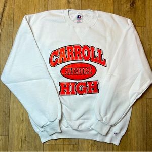 Russell Athletic Carroll High School White Crewneck Men’s Size XL